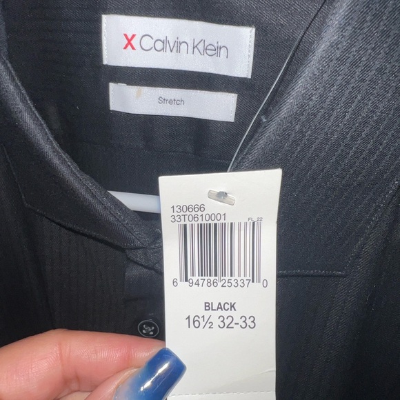 Calvin Klein Men’s Dress Shirt Bundle 3 Pack 16.5 34/35 L Stretch White Black - Picture 6 of 15